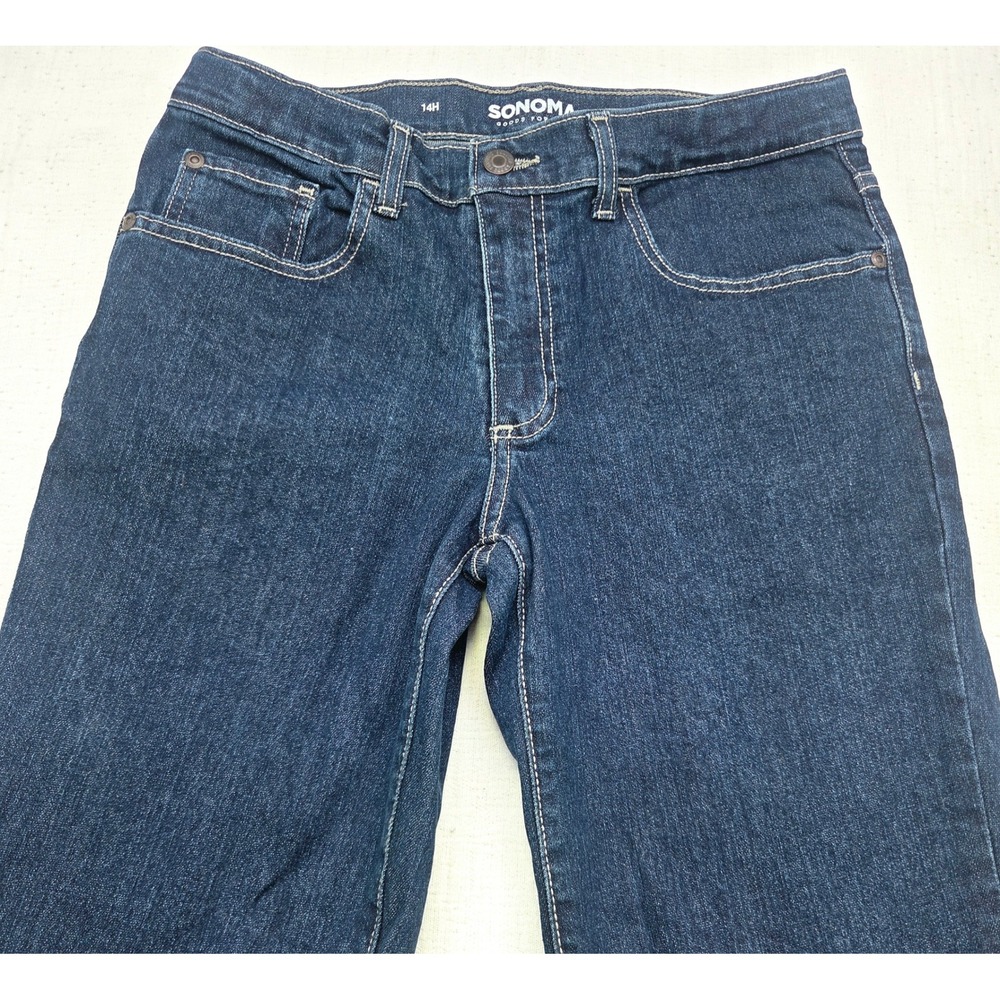 Sonoma Goods For Life The Everyday Jean Straight Leg Dark Wash Blue Size 14H